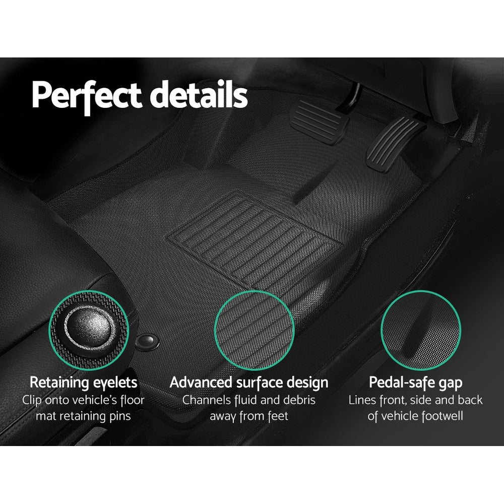 Ford Ranger PX Dual Cab 3D Floor Mats 2011-2022, view 5