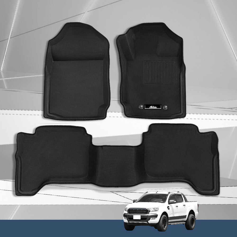Ford Ranger PX Dual Cab 3D Floor Mats 2011-2022, view 7