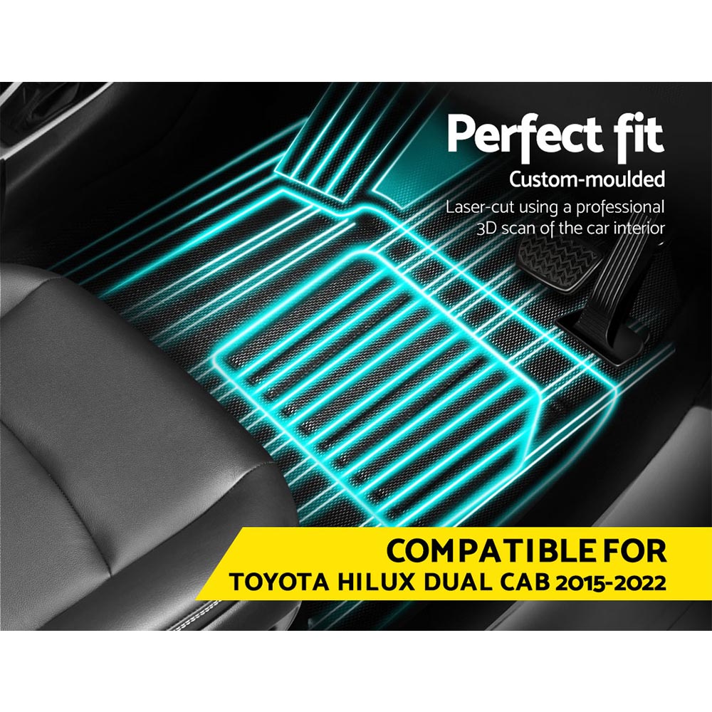 Toyota Hilux Dual Cab Floor Mats 2015-2022, view 4