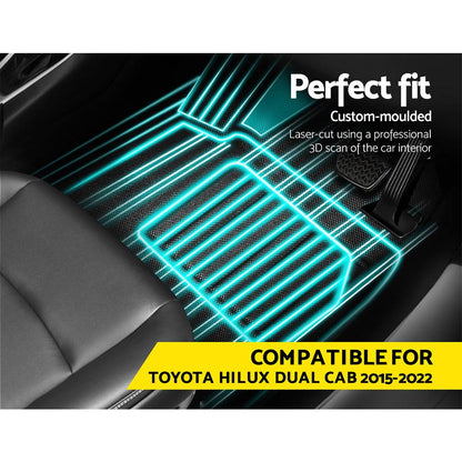 Toyota Hilux Dual Cab Floor Mats 2015-2022, view 4