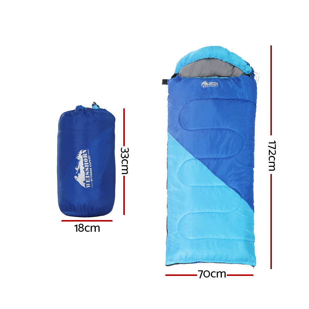 Kids Thermal Sleeping Bag 172cm – Blue, view 2