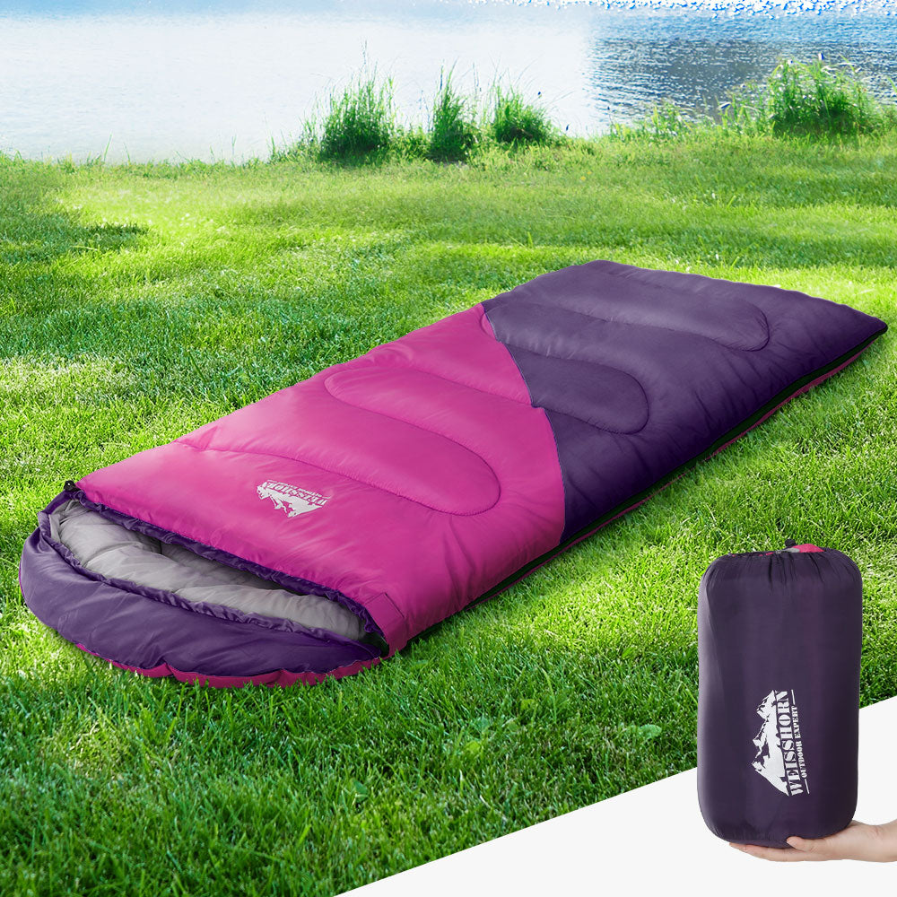 Kids' 172cm Thermal Sleeping Bag – Pink, -5°C to 20°C, view 8