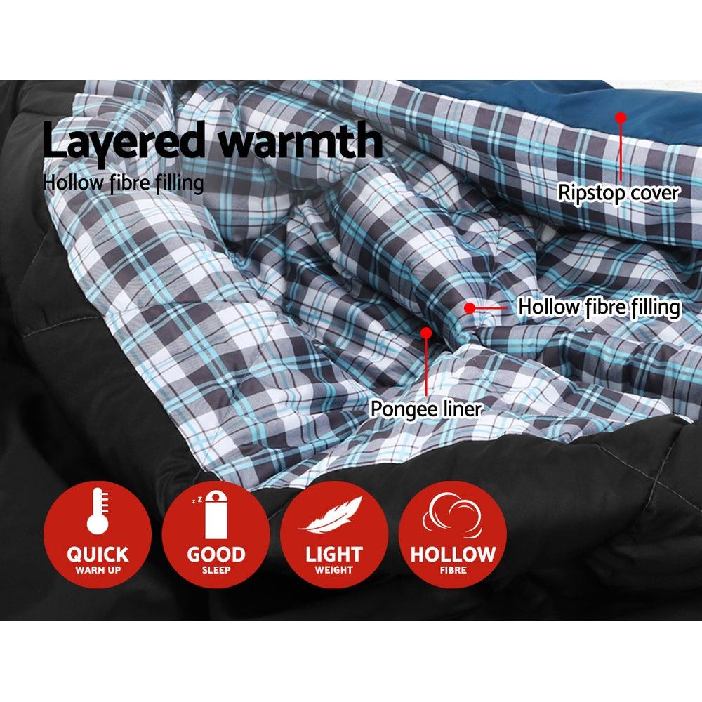 Weisshorn Double Sleeping Bag -10°C – Navy, view 4