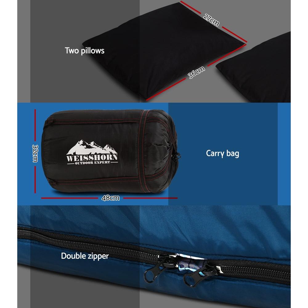 Weisshorn Double Sleeping Bag -10°C – Navy, view 6