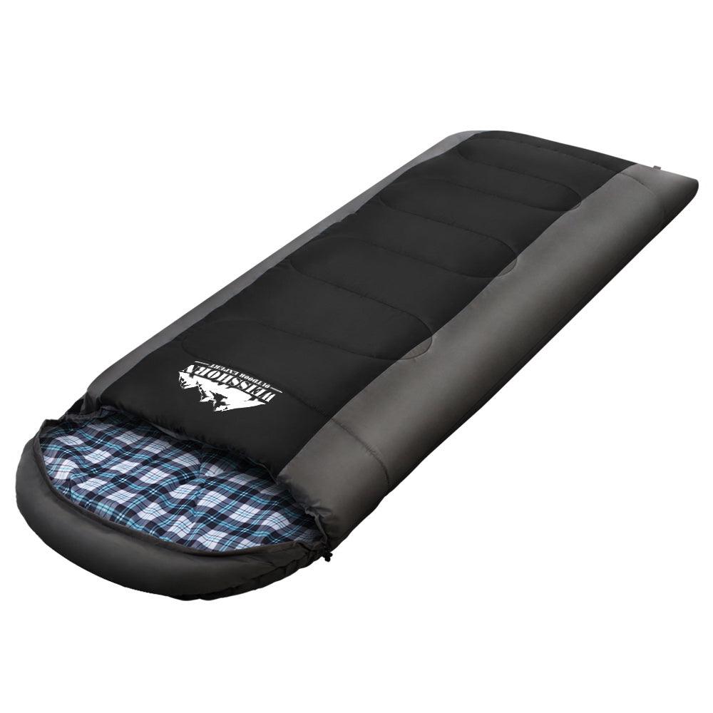 Winter Camping Sleeping Bag 0°C Comfort - Weisshorn Black, view 3