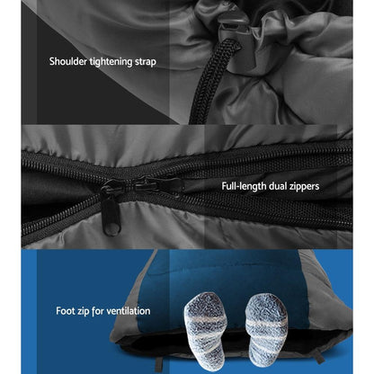 Winter Sleeping Bag – 0°C Comfort, 260gsm Hollow Fibre Fill, view 6