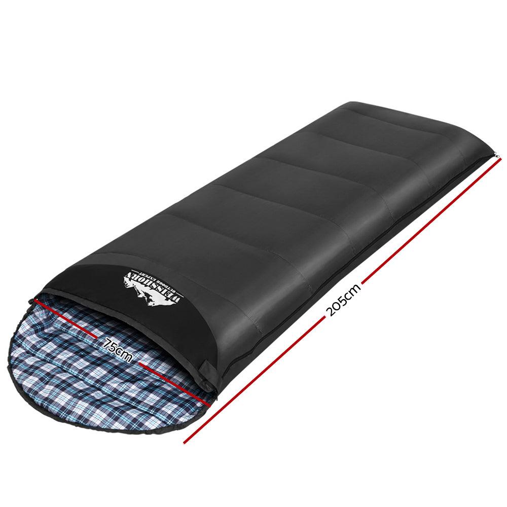 Single Sleeping Bag All-Season – Grey, view 2
