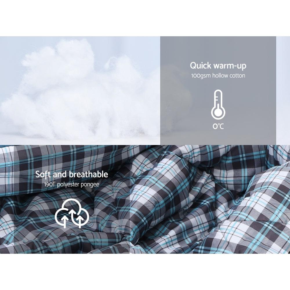 Single Sleeping Bag All-Season – Grey, view 5