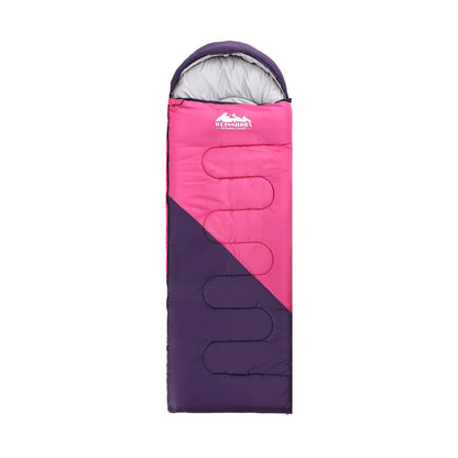 Single Sleeping Bag 213cm – 3-4 Season Pink, view 3