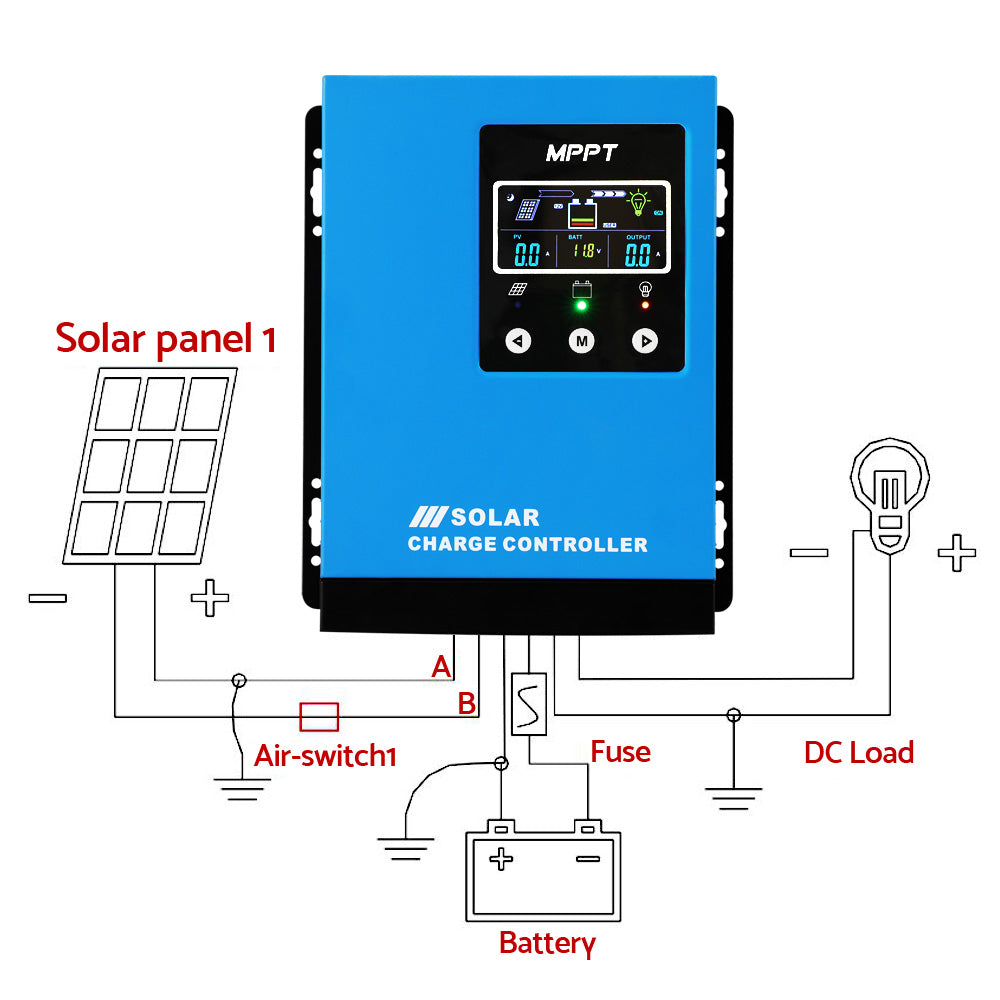 Giantz 40A MPPT Solar Charge Controller 12V–48V, view 4