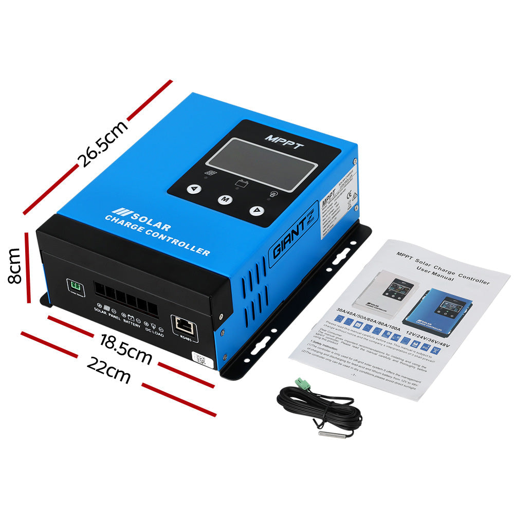 Giantz 60A MPPT Solar Charge Controller 12–48V, view 2