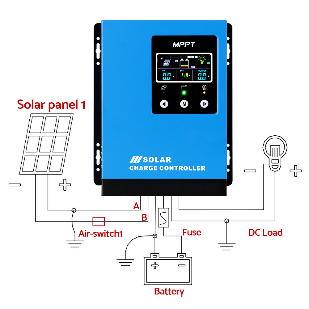 Giantz 60A MPPT Solar Charge Controller 12–48V, view 4