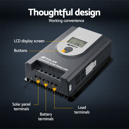Giantz 50A MPPT Solar Charge Controller 12V/24V Bluetooth, view 7