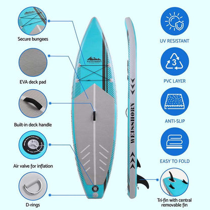 Inflatable Stand-Up Paddle Board 10.5ft – Green SUP, view 4