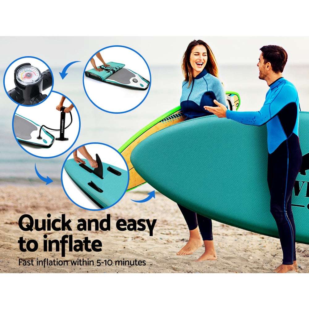 10.6ft Inflatable Stand Up Paddle Board & Kayak SUP, view 7