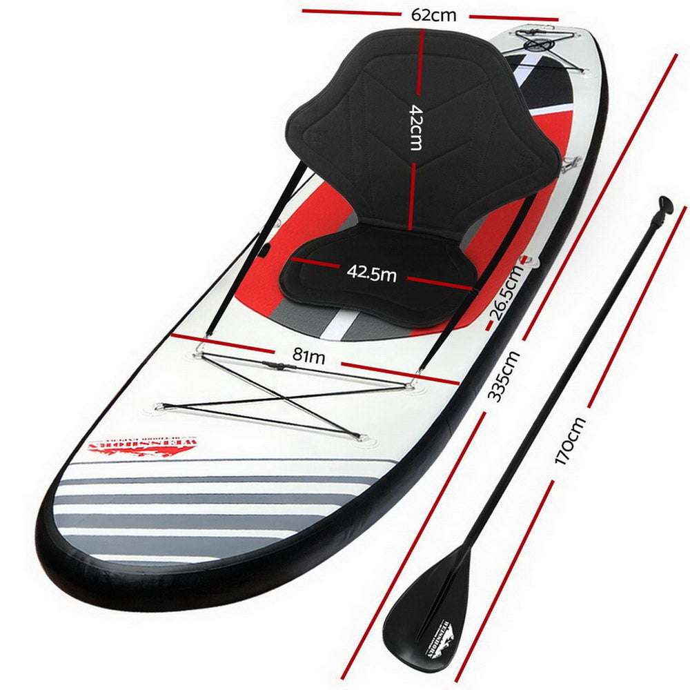 11ft Inflatable SUP Paddle Board with Kayak Seat, view 2