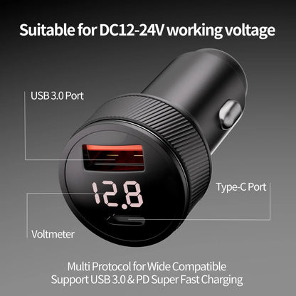 Outcamp Car Charger for Starlink Mini with Dual USB and Voltmeter, view 12