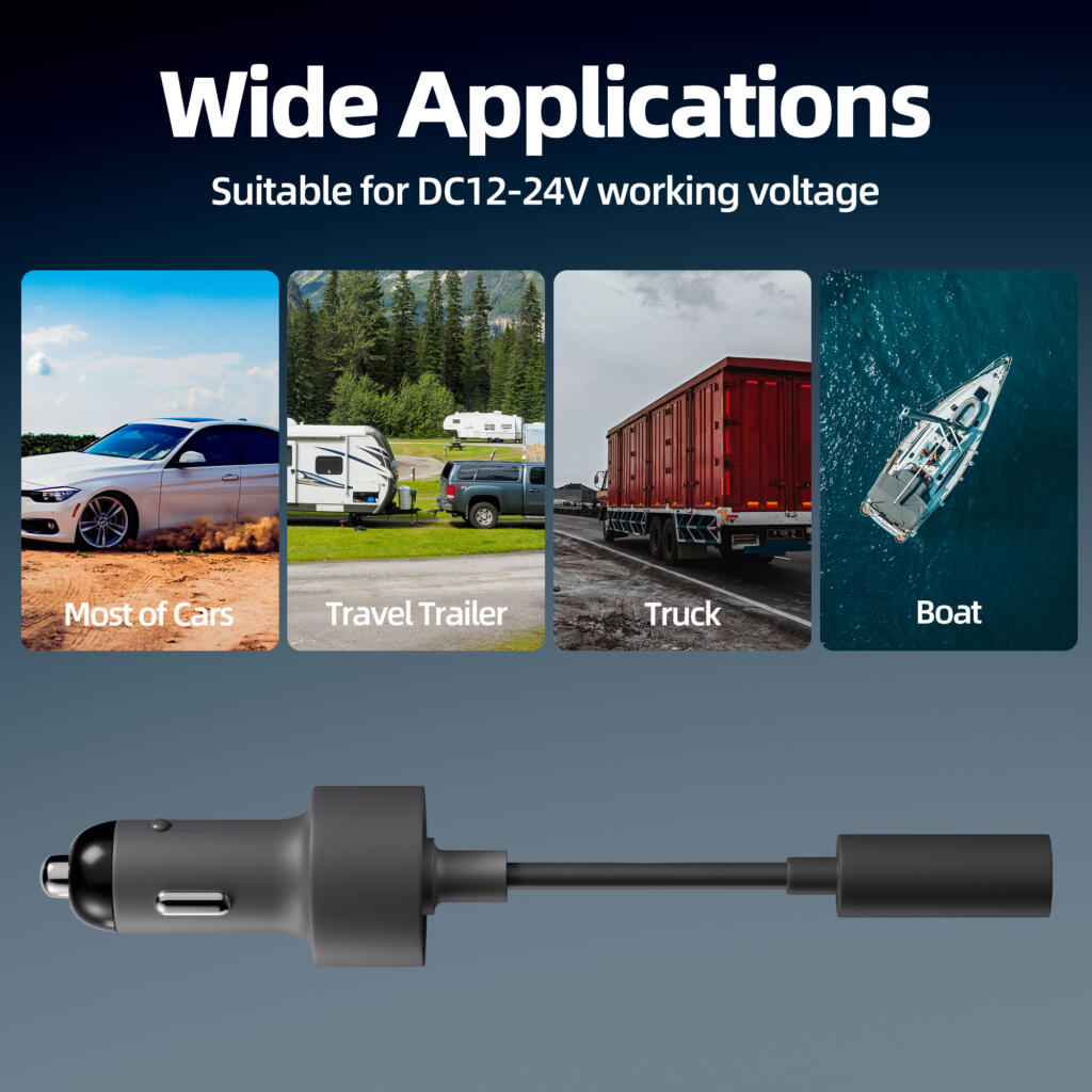 Outcamp 12V/24V Car Power Adapter for Starlink Mini, view 6