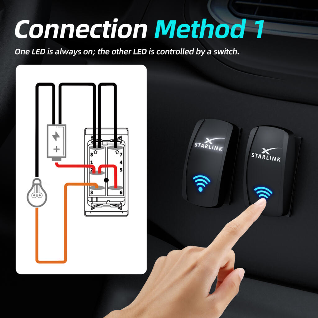 Outcamp 5-Pin Starlink Rocker Switch, view 3