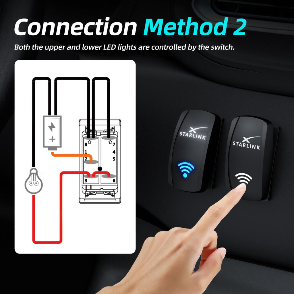 Outcamp 5-Pin Starlink Rocker Switch, view 4