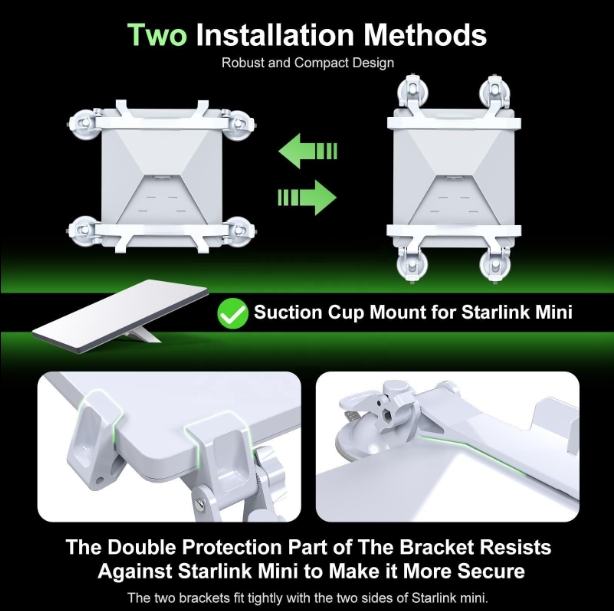 Outcamp Four-Cup Glass Mount for Starlink Mini, view 2