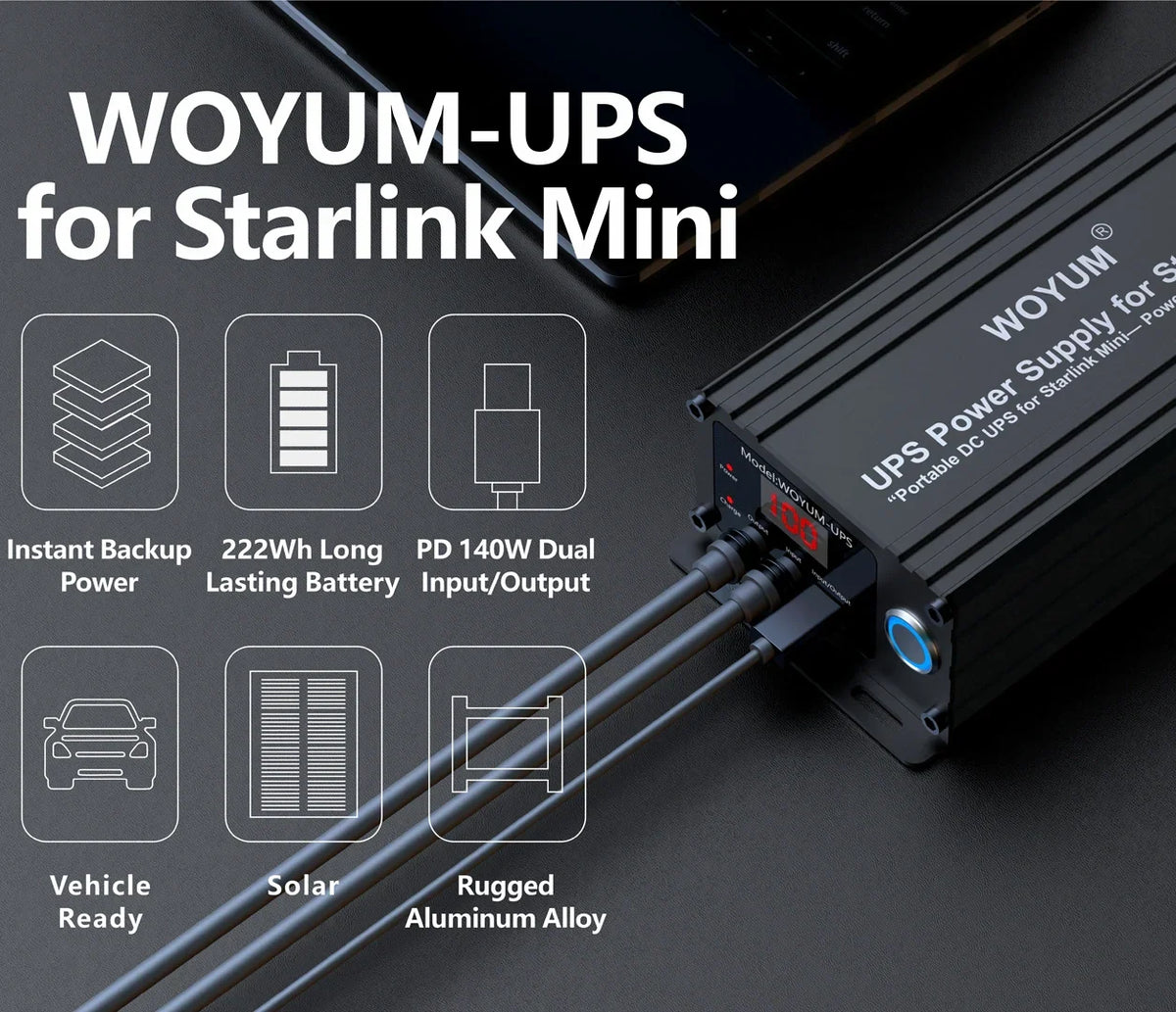 Outcamp 222Wh Portable Battery for Starlink Mini, view 4