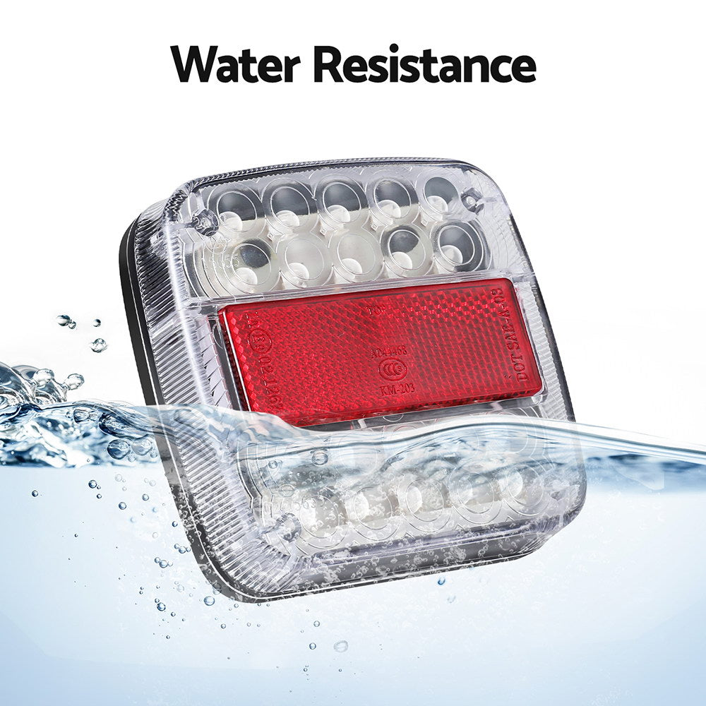 Pair 26 LED Trailer Tail Lights 12V, view 5