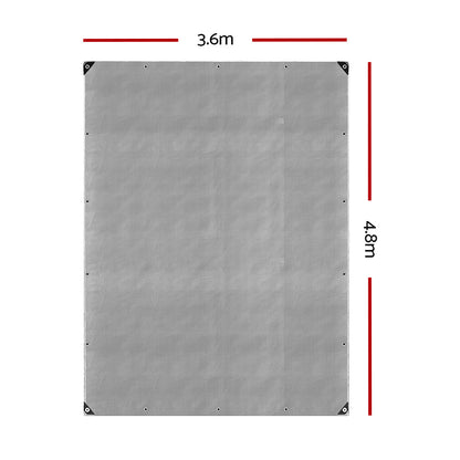 Instahut Heavy Duty Tarp 3.6x4.8m - Silver/Black, view 2