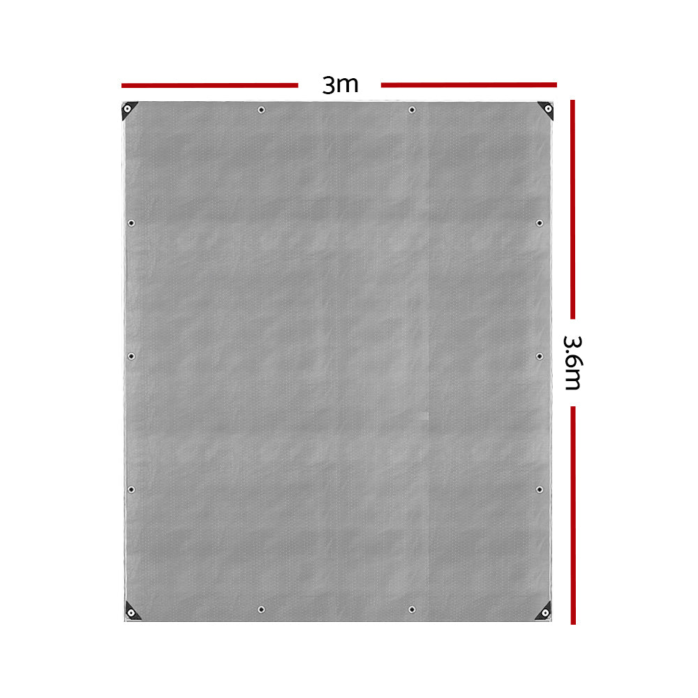 Instahut Heavy Duty Poly Tarp 3x3.6m, view 2