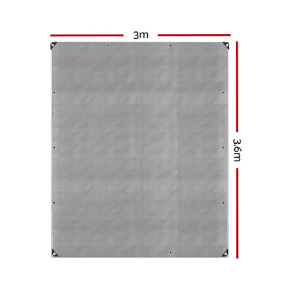 Instahut Heavy Duty Poly Tarp 3x3.6m, view 2