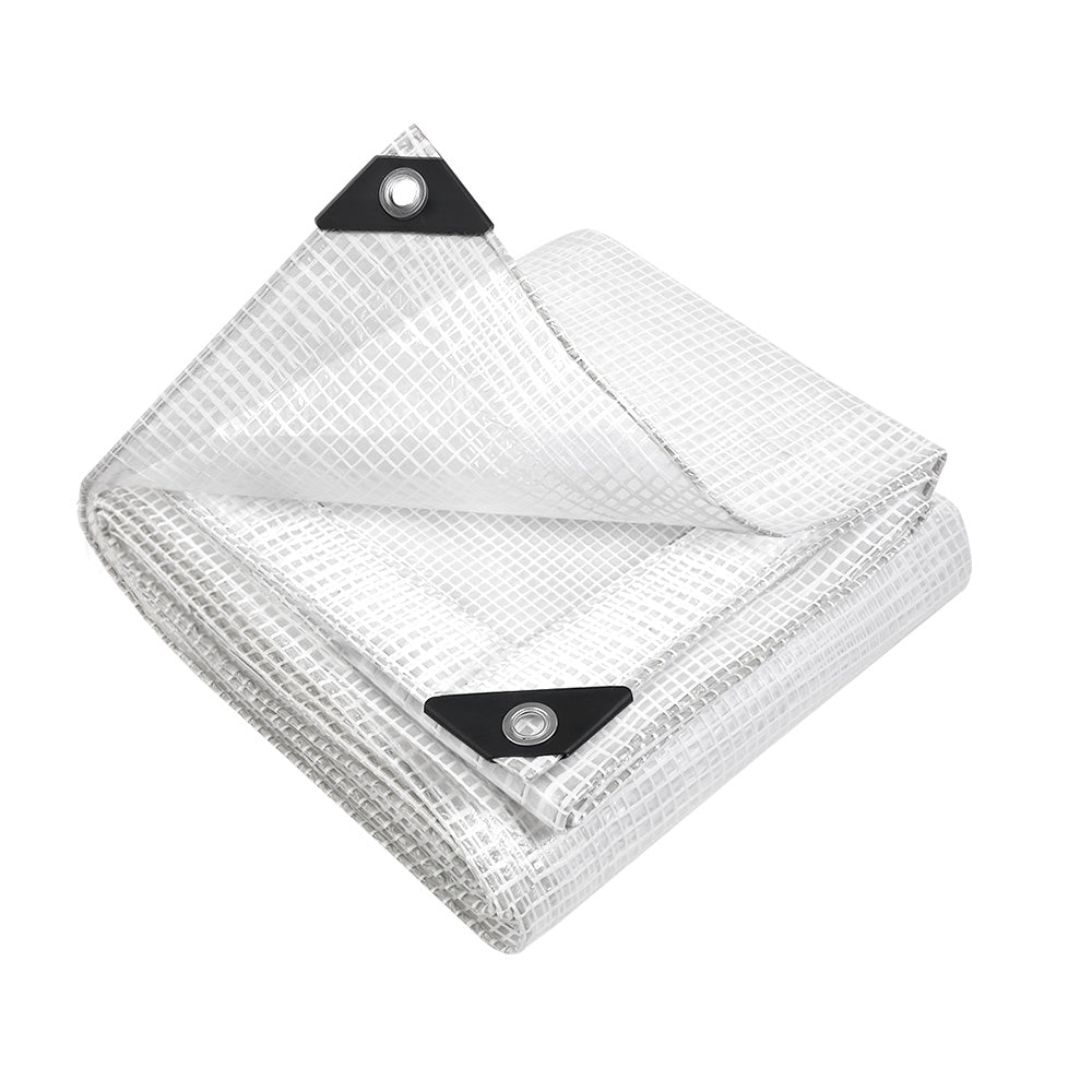 Instahut 4x7m Heavy Duty Clear Poly Tarp