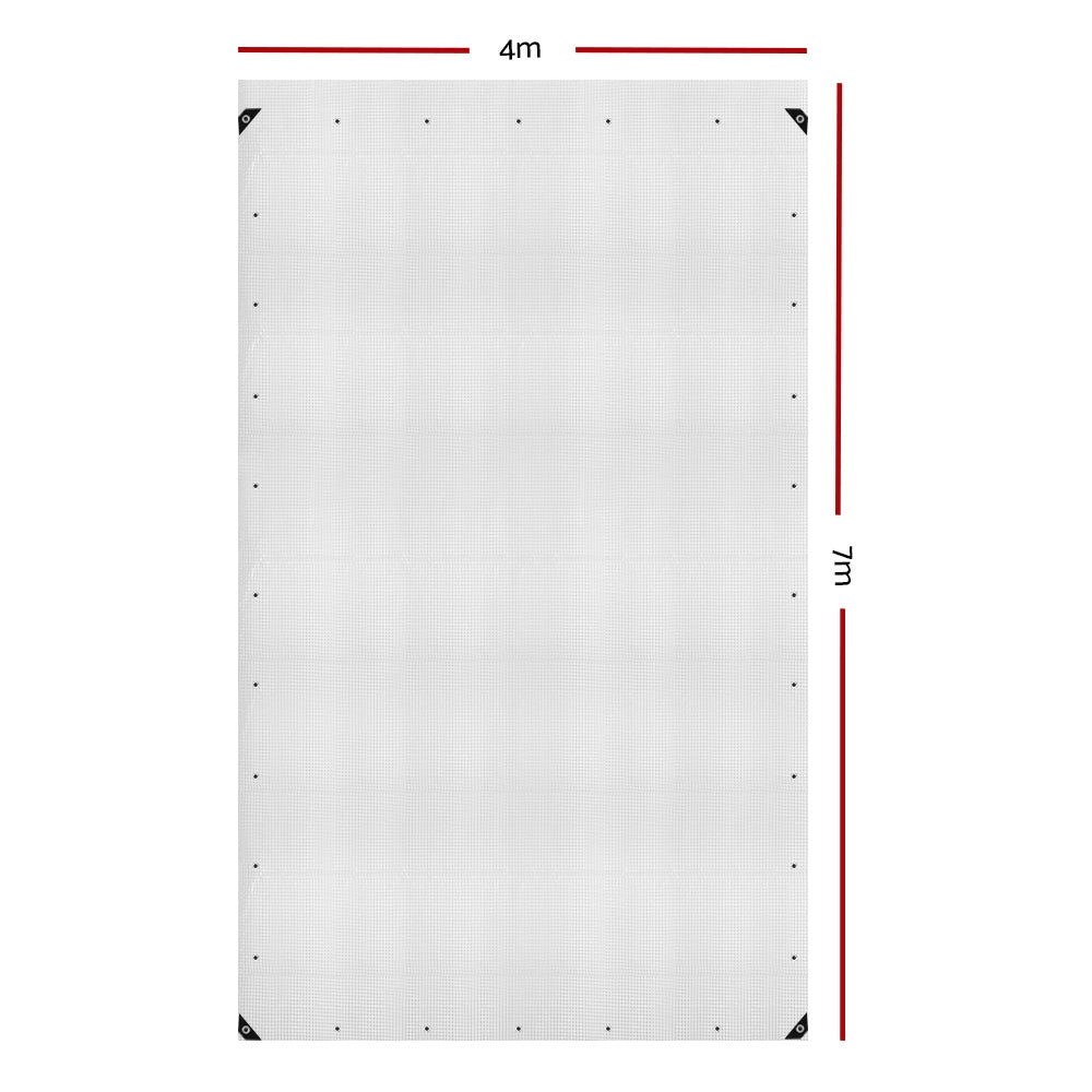 Instahut 4x7m Heavy Duty Clear Poly Tarp, view 2