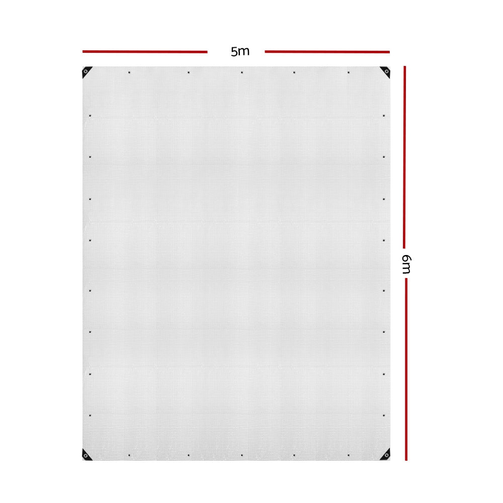 5x6m Clear Poly Tarp – Heavy Duty 135gsm, view 2