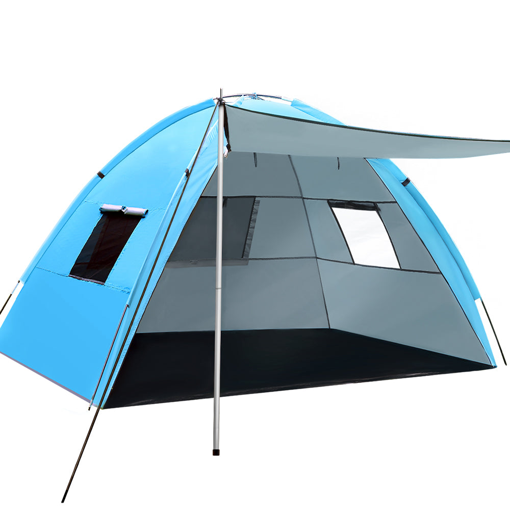 4-Person Beach Tent – Cross-Pole Shelter with Carry Bag