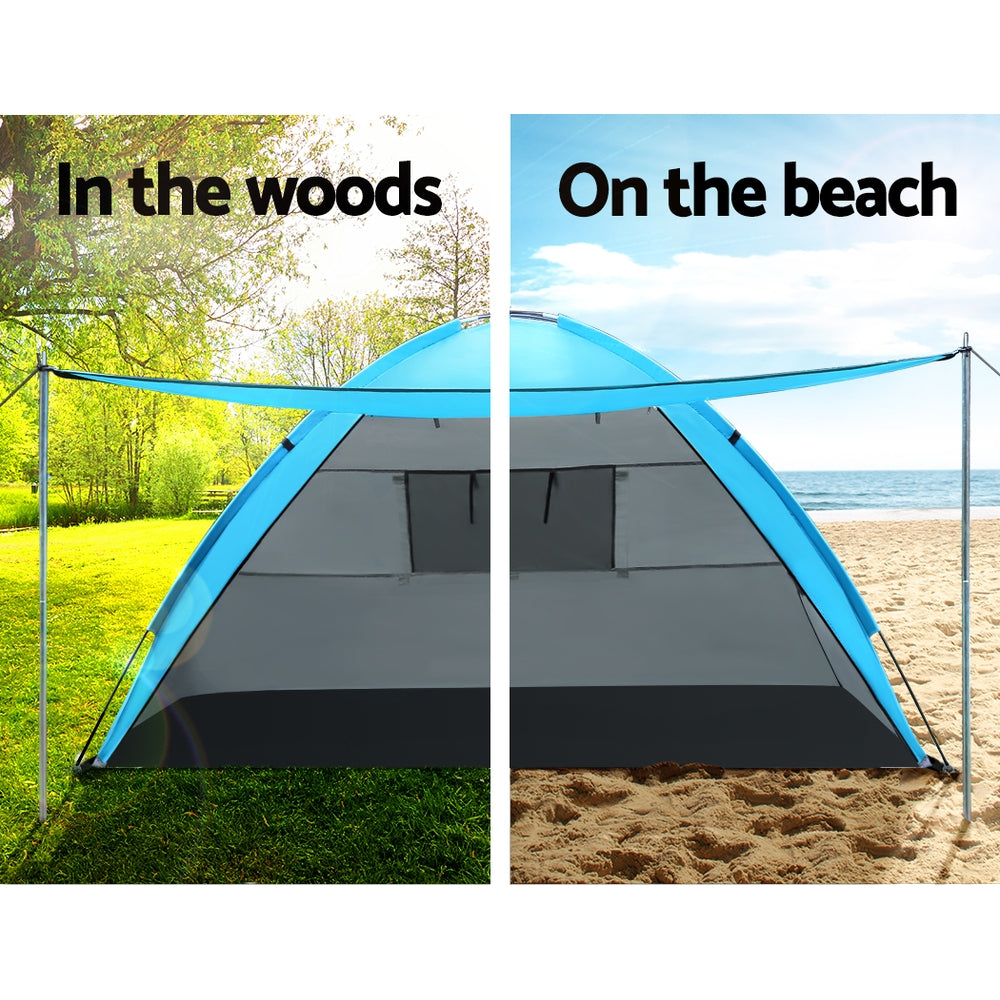 4-Person Beach Tent – Cross-Pole Shelter with Carry Bag, view 6