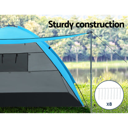 4-Person Beach Tent – Cross-Pole Shelter with Carry Bag, view 7
