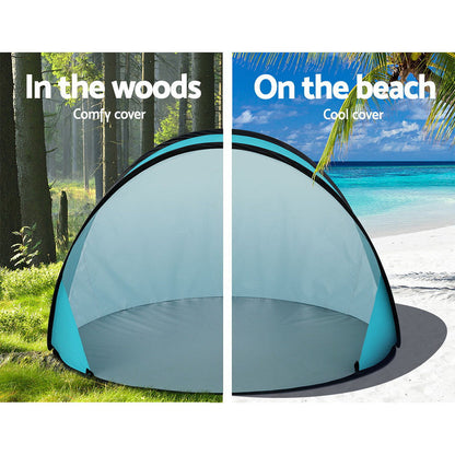 Pop Up Beach Tent 3 Person - Weisshorn Blue, view 5