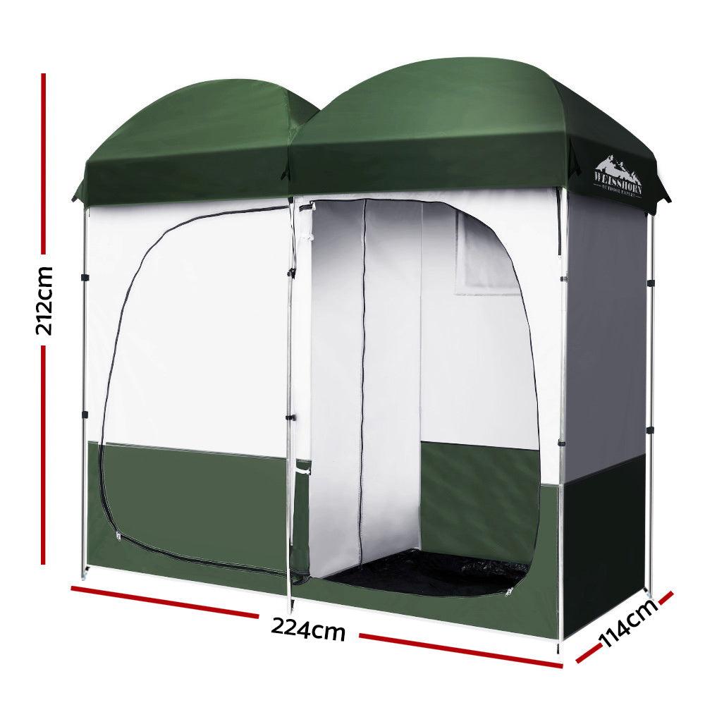 Double Shower Toilet Tent - Weisshorn Green, view 2