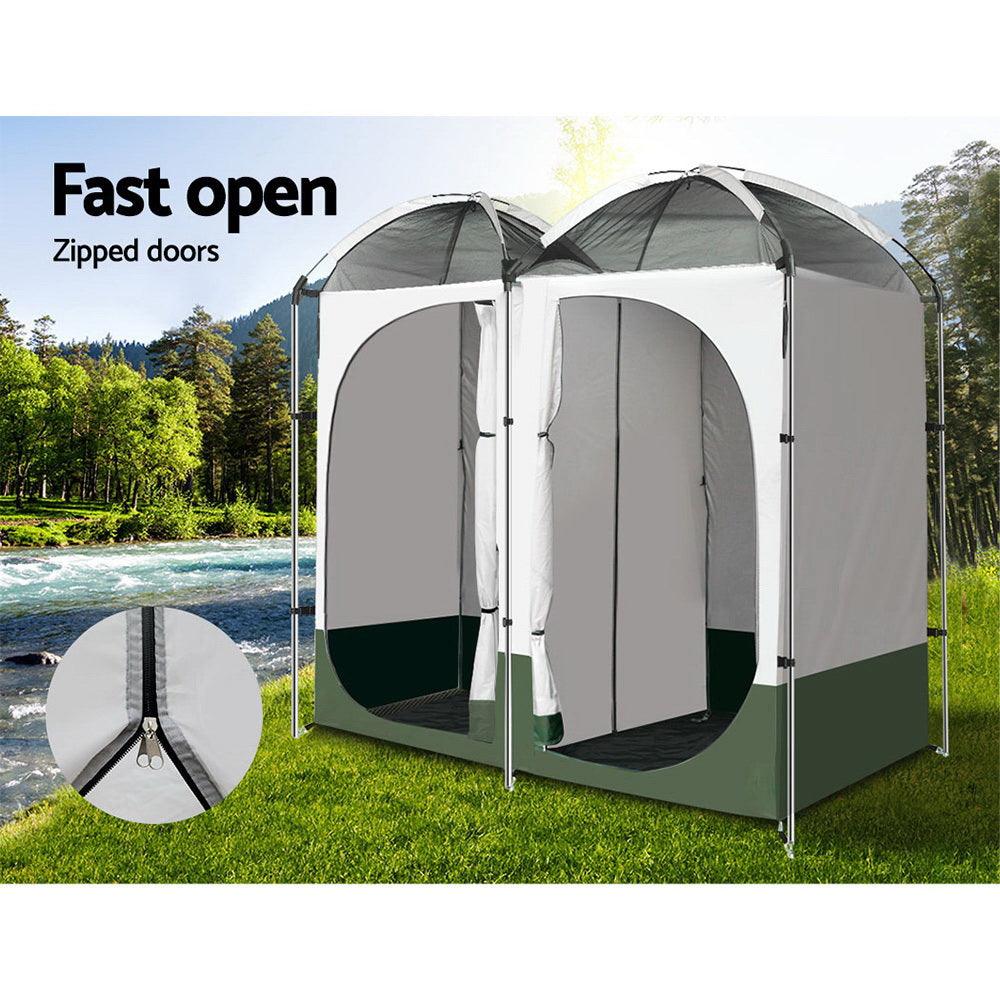 Double Shower Toilet Tent - Weisshorn Green, view 5