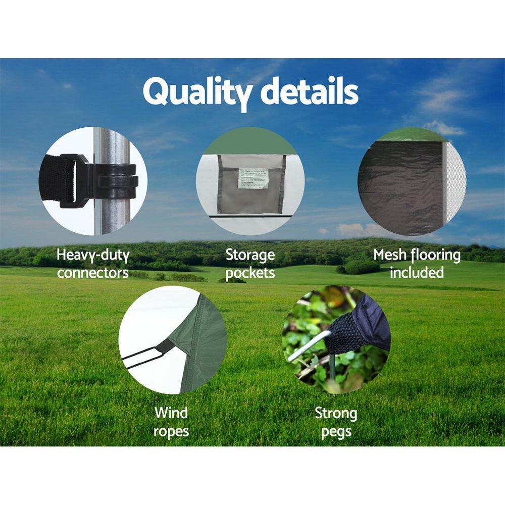 Double Shower Toilet Tent - Weisshorn Green, view 6
