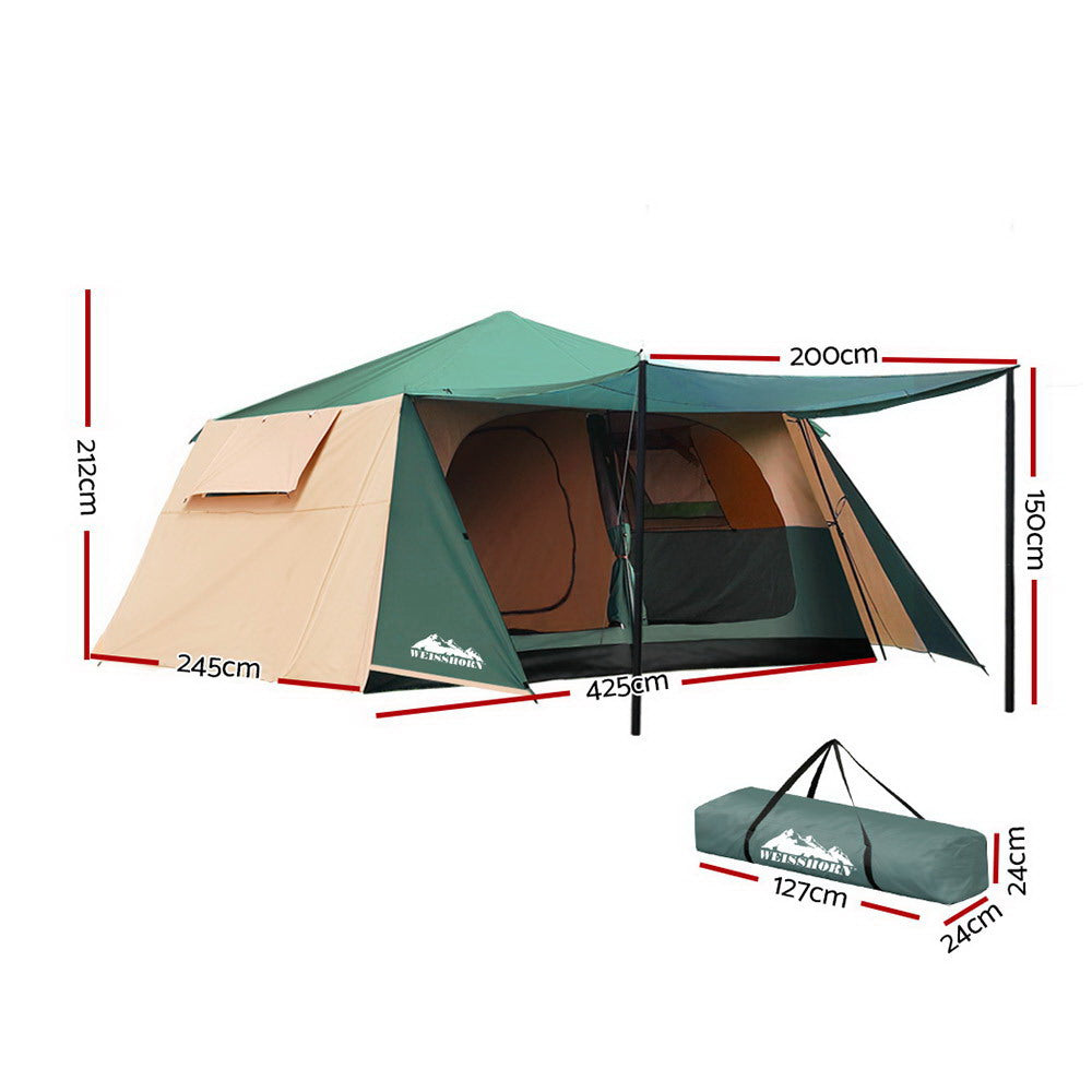 Instant Up Camping Tent 8 Person - Weisshorn Green, view 2
