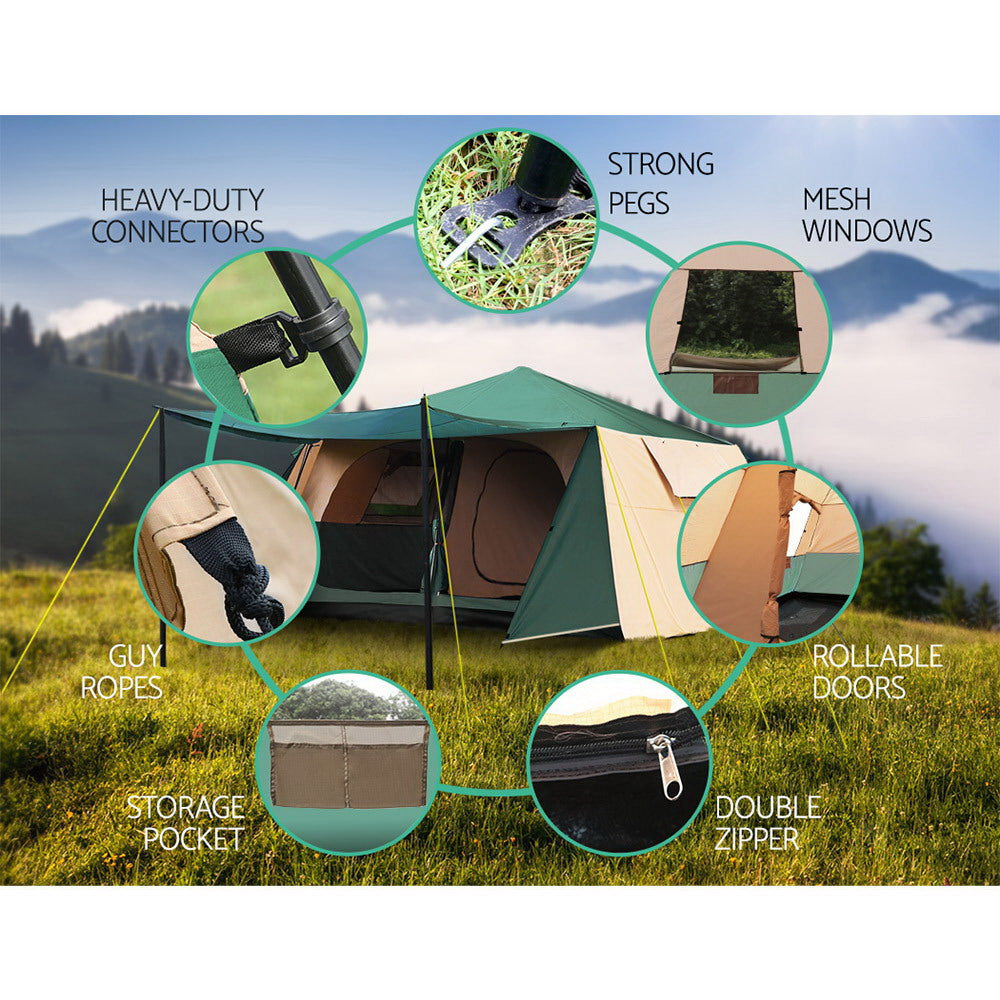 Instant Up Camping Tent 8 Person - Weisshorn Green, view 6