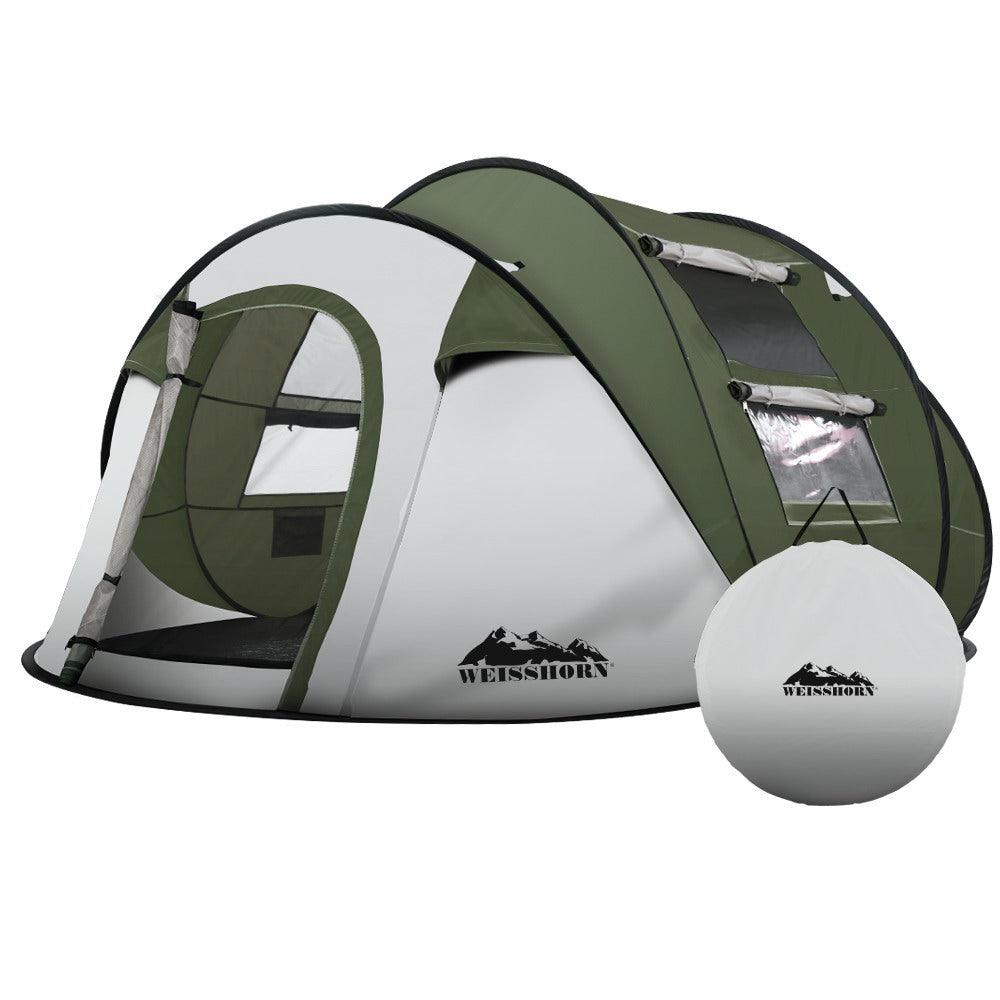 Instant Up Camping Tent 5 Person - Weisshorn Green
