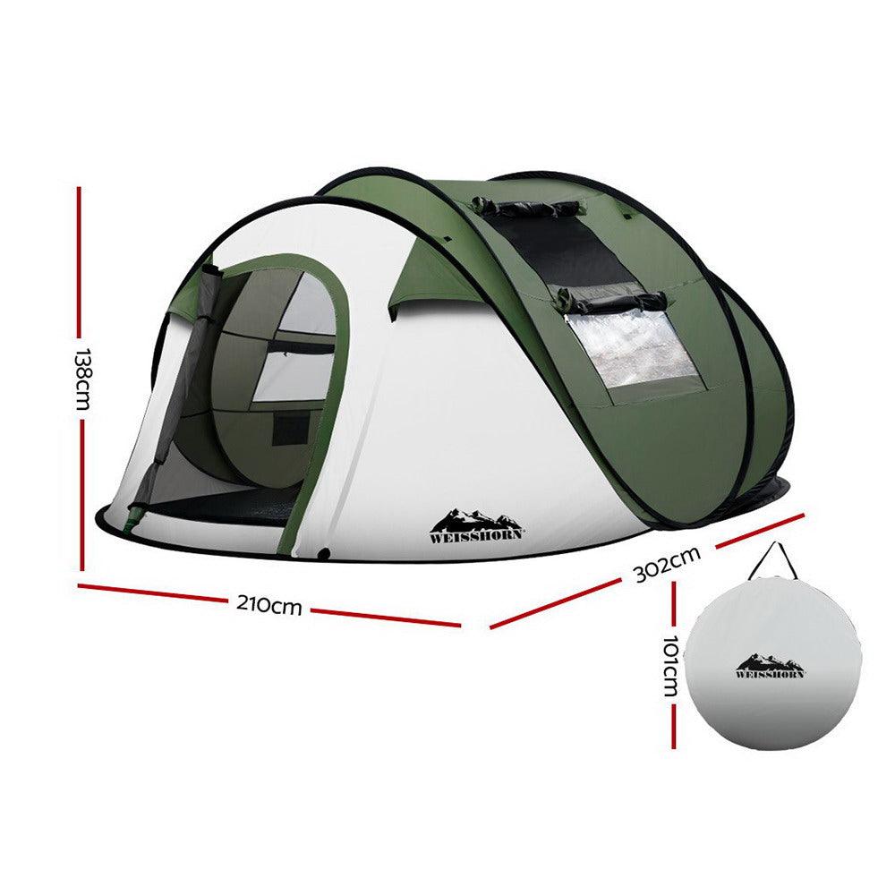 Instant Up Camping Tent 5 Person - Weisshorn Green, view 2