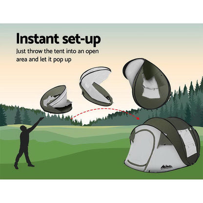 Instant Up Camping Tent 5 Person - Weisshorn Green, view 4