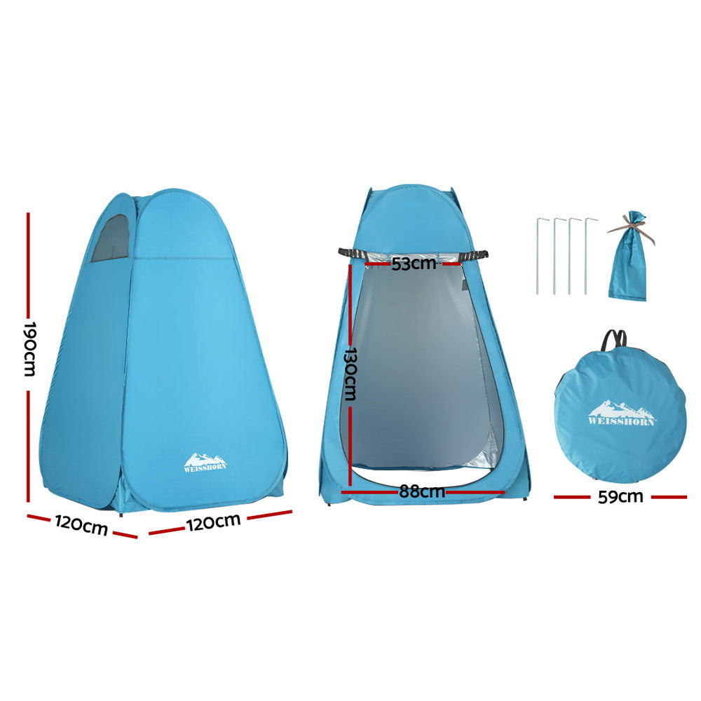Pop Up Shower Toilet Tent - Weisshorn Blue, view 2
