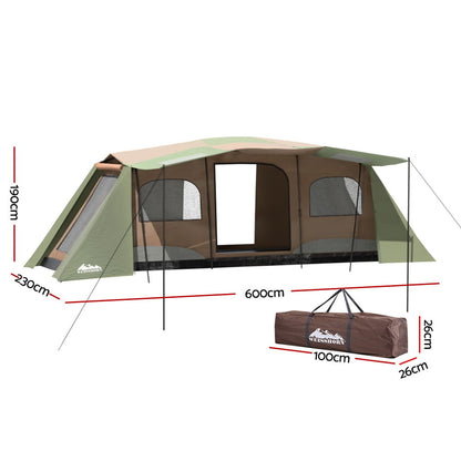 Weisshorn 10-Person Instant Up Tent – 3 Room, view 2