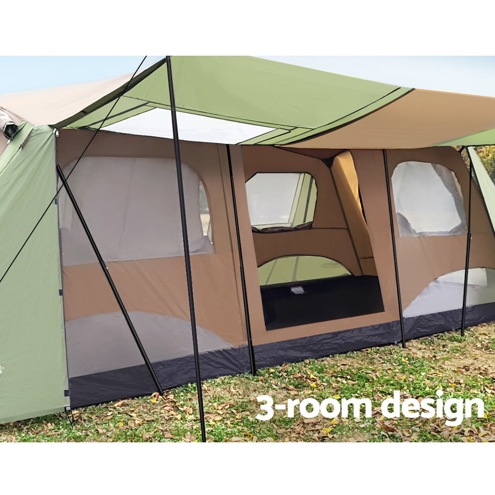 Weisshorn 10-Person Instant Up Tent – 3 Room, view 5
