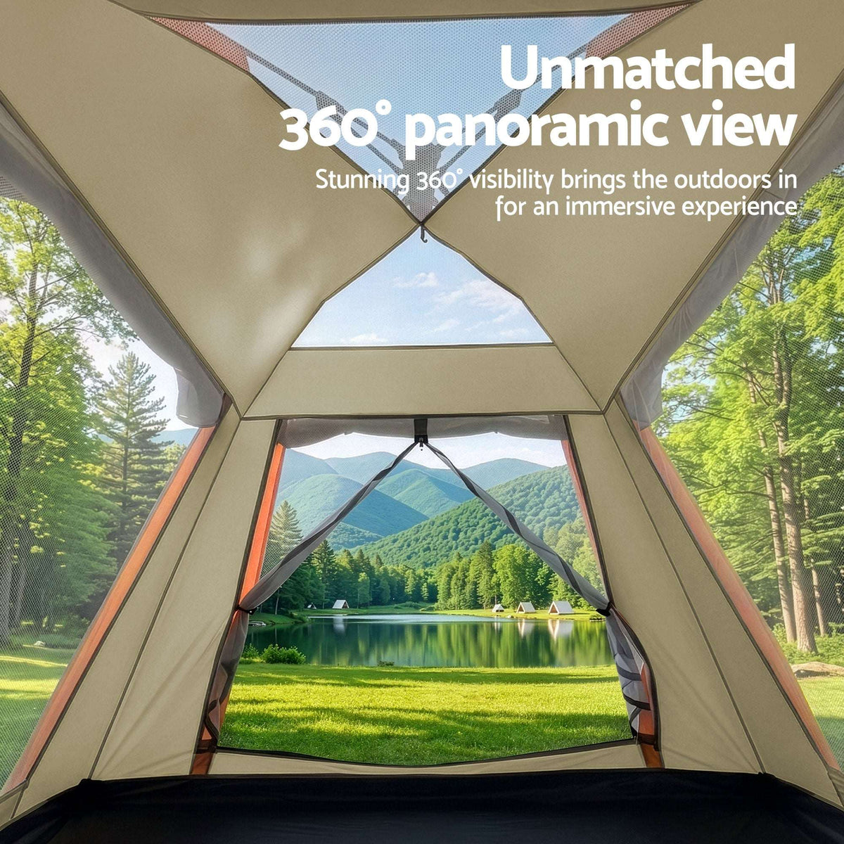 Pop-Up Camping Tent – 3–4 Person Instant Setup, view 5