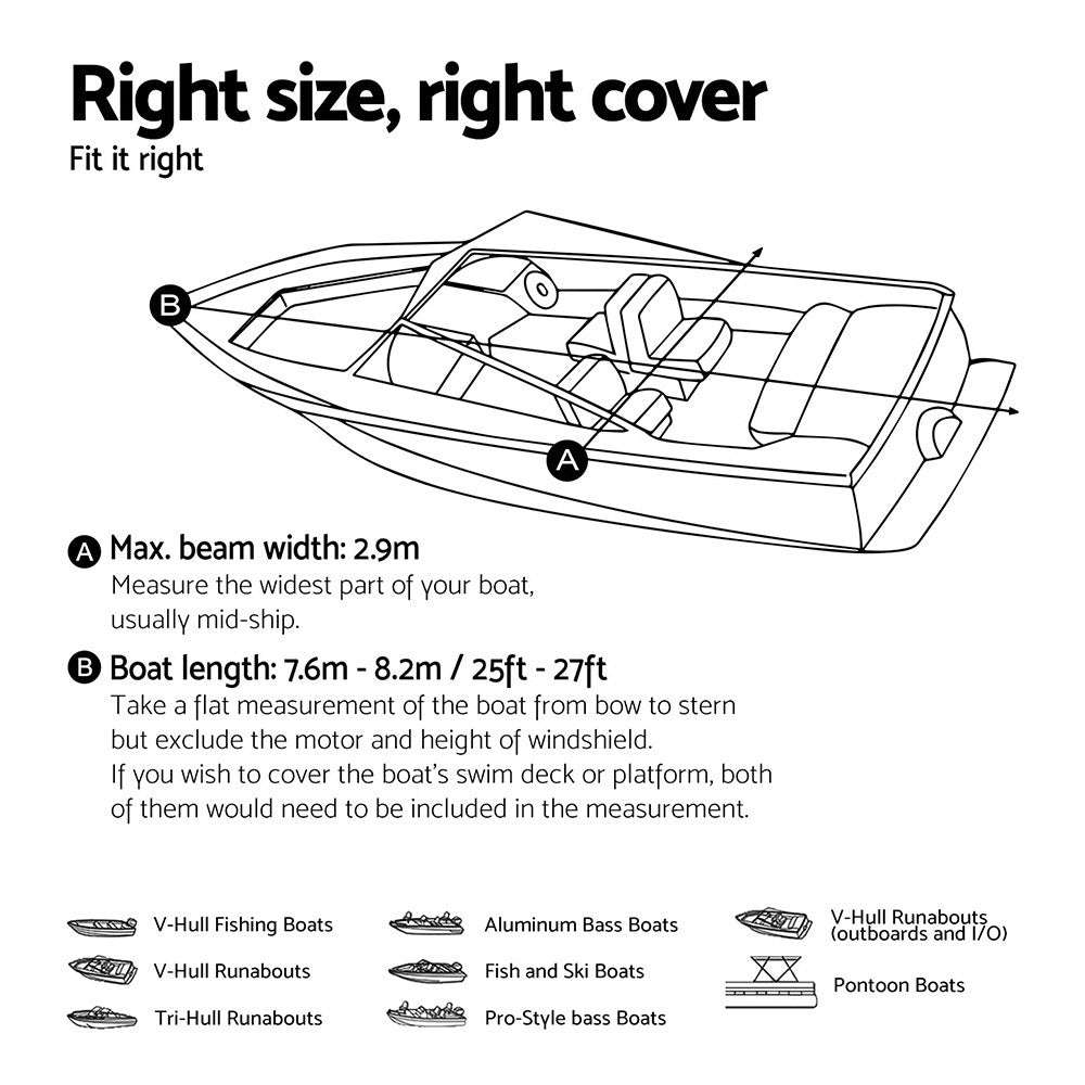 Seamanship 25-27ft Heavy Duty Trailerable Boat Cover, view 3